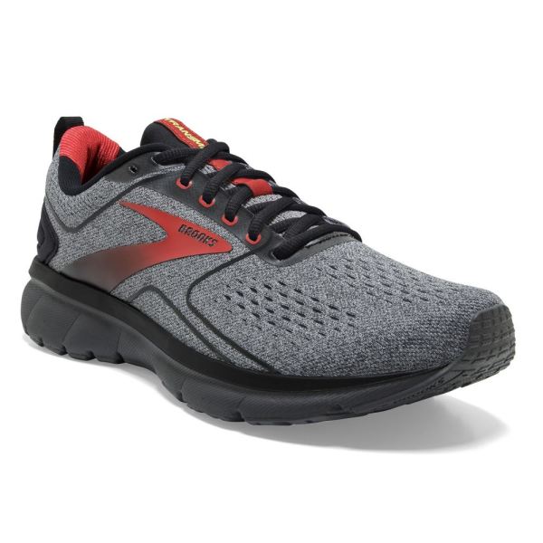 Brooks Shoes - Transmit 3 Alloy/Black/High Risk Red            