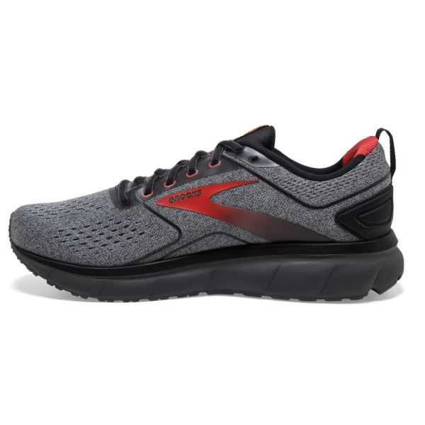 Brooks Shoes - Transmit 3 Alloy/Black/High Risk Red            