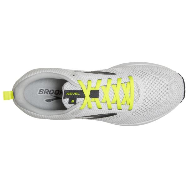 Brooks Shoes - Revel 5 White/Oyster/India Ink            