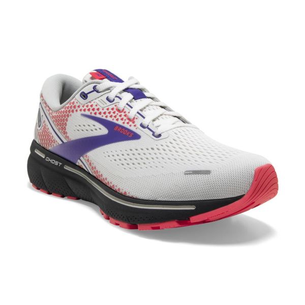 Brooks Shoes - Ghost 14 White/Purple/Coral            