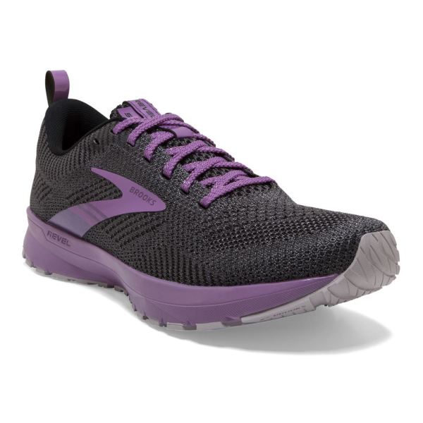 Brooks Shoes - Revel 5 Black/Ebony/Pale Pansy            