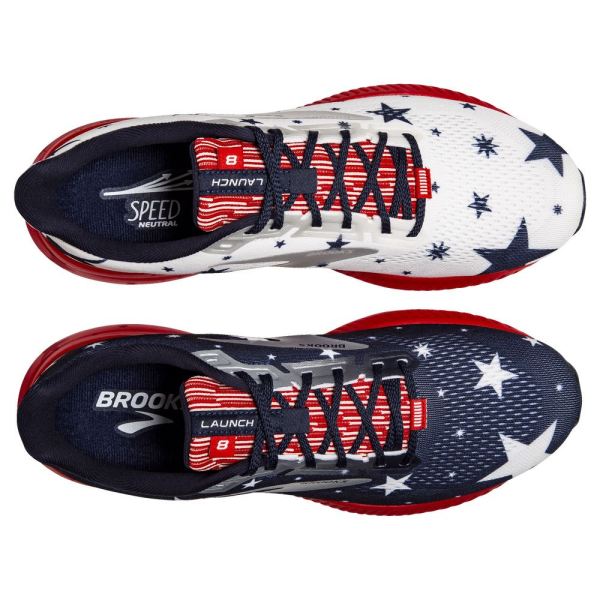 Brooks Shoes - Launch 8 Blue/Red/White            