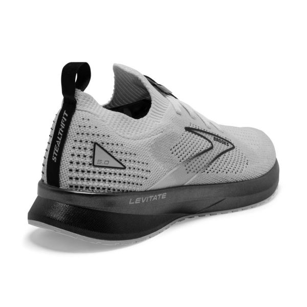 Brooks Shoes - Levitate StealthFit 5 White/Grey/Black            