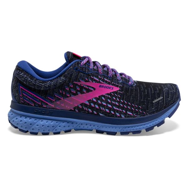 Brooks Shoes - Ghost 13 Ebony/Blue/Pink