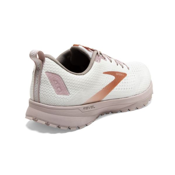 Brooks Shoes - Revel 4 White/Hushed Violet/Copper            