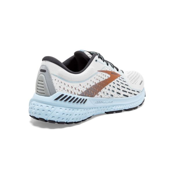 Brooks Shoes - Adrenaline GTS 21 White/Alloy/Light Blue            