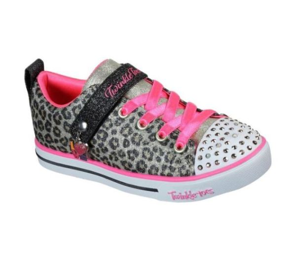 Skechers Girls' Girl's Twinkle Toes: Sparkle Lite - Leopard Shines