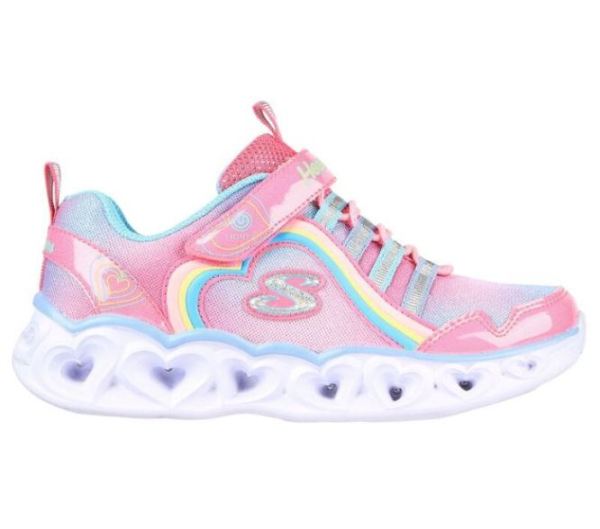 Skechers Girls' S Lights: Heart Lights - Rainbow Lux