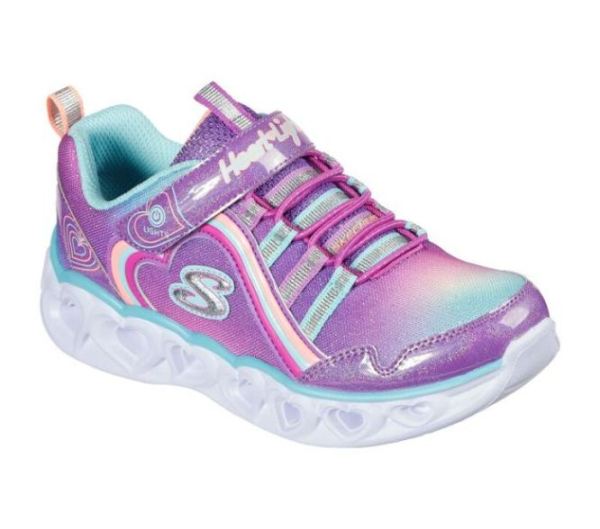 Skechers Girls' S Lights: Heart Lights - Rainbow Lux