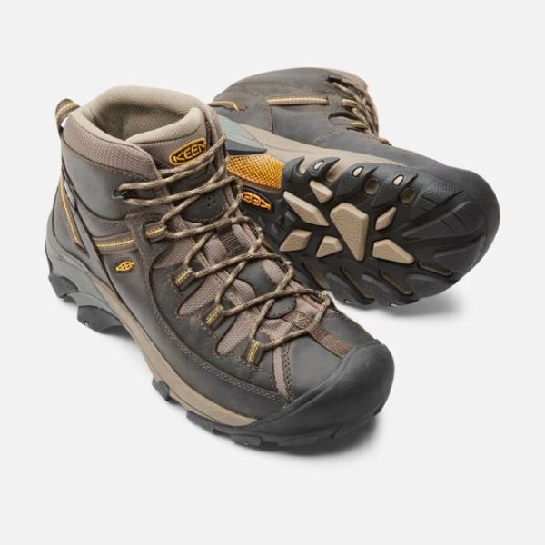 Keen | Men's Targhee II Waterproof Mid-Black Olive/Yellow