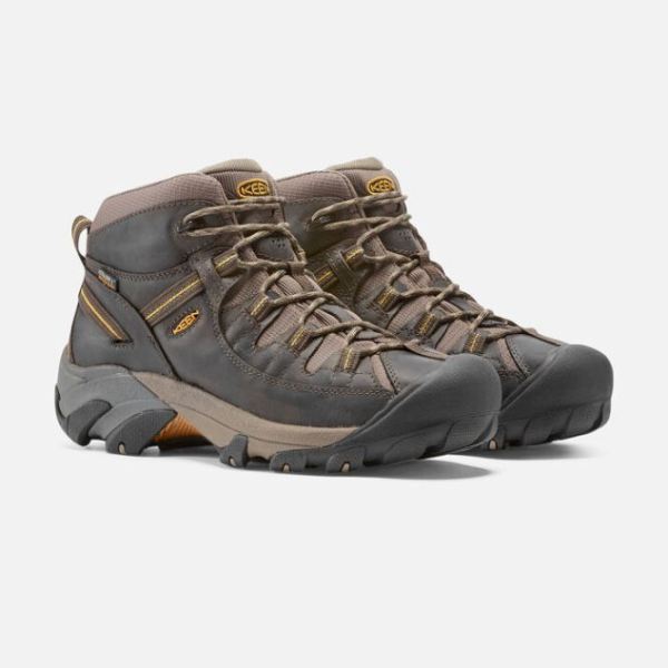 Keen | Men's Targhee II Waterproof Mid-Black Olive/Yellow