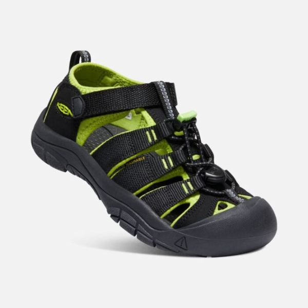 Keen | Big Kids' Newport H2-Black/Lime Green