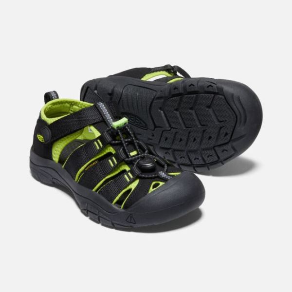 Keen | Big Kids' Newport H2-Black/Lime Green