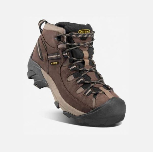 Keen | Men's Targhee II Waterproof Mid Wide-Shitake/Brindle