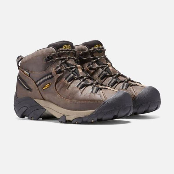 Keen | Men's Targhee II Waterproof Mid Wide-Shitake/Brindle