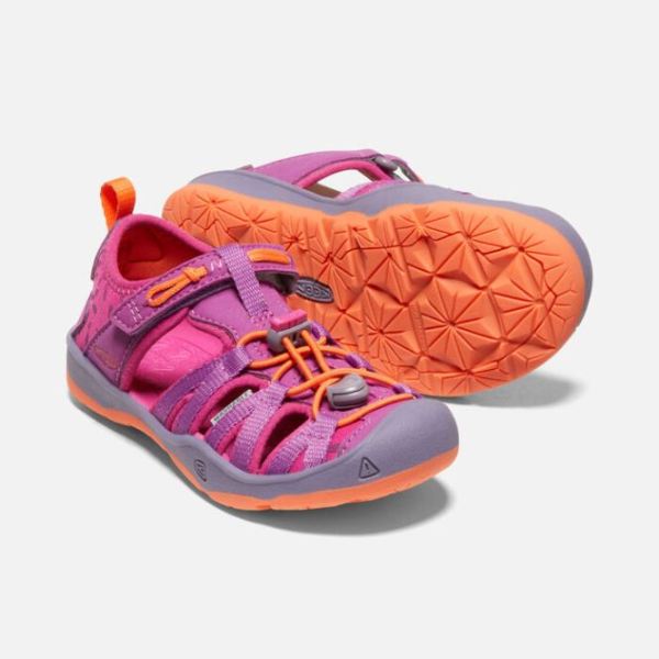 Keen | Little Kids' Moxie Sandal-Purple Wine/Nasturtium