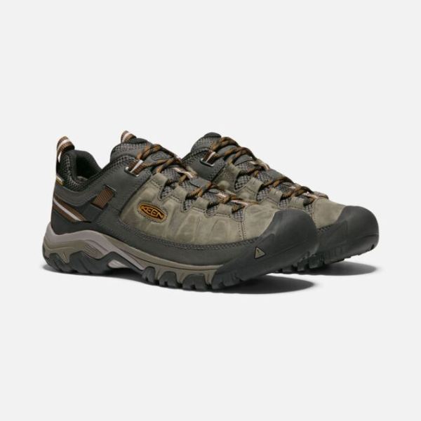 Keen | Men's Targhee III Waterproof-BLACK OLIVE/GOLDEN BROWN