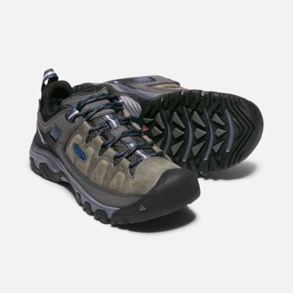 Keen | Men's Targhee III Waterproof-STEEL GREY/CAPTAIN'S BLUE