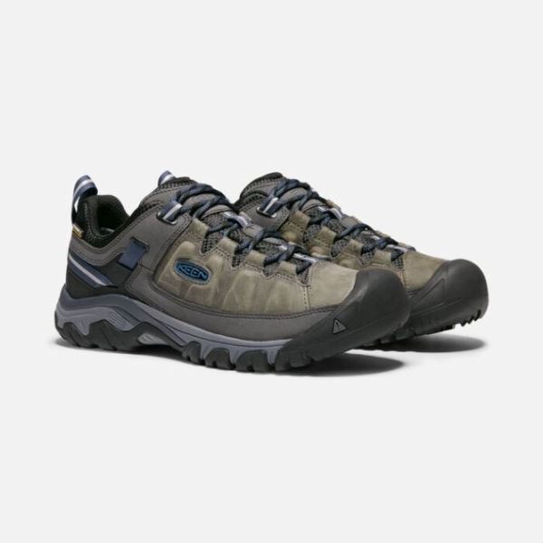 Keen | Men's Targhee III Waterproof-STEEL GREY/CAPTAIN'S BLUE