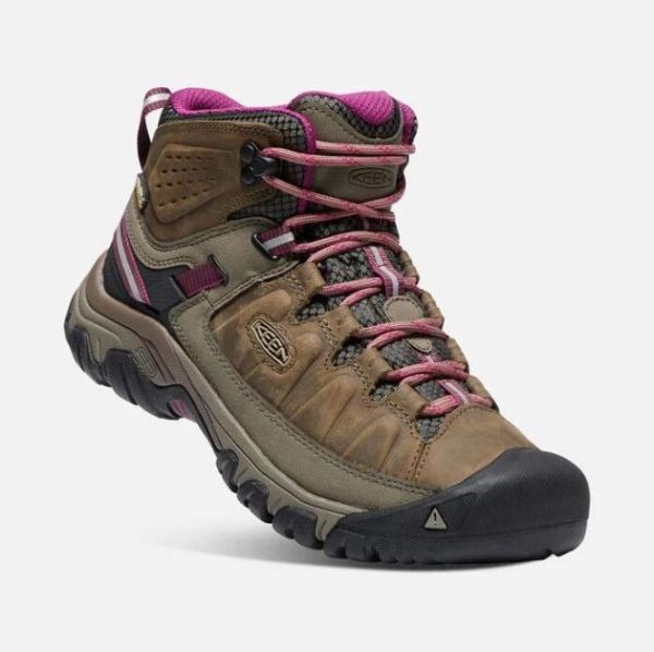 Keen | Women's Targhee III Waterproof Mid-WEISS/BOYSENBERRY