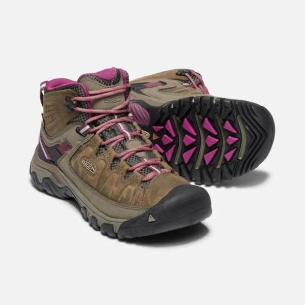 Keen | Women's Targhee III Waterproof Mid-WEISS/BOYSENBERRY