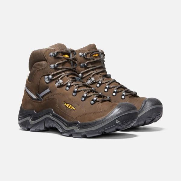 Keen | Men's Durand II Waterproof Boot Wide-CASCADE BROWN/GARGOYLE