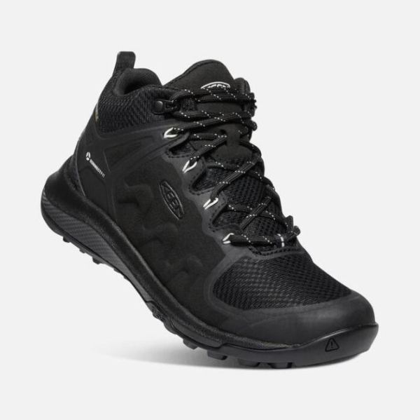 Keen | Women's Explore Waterproof Boot-BLACK/STAR WHITE