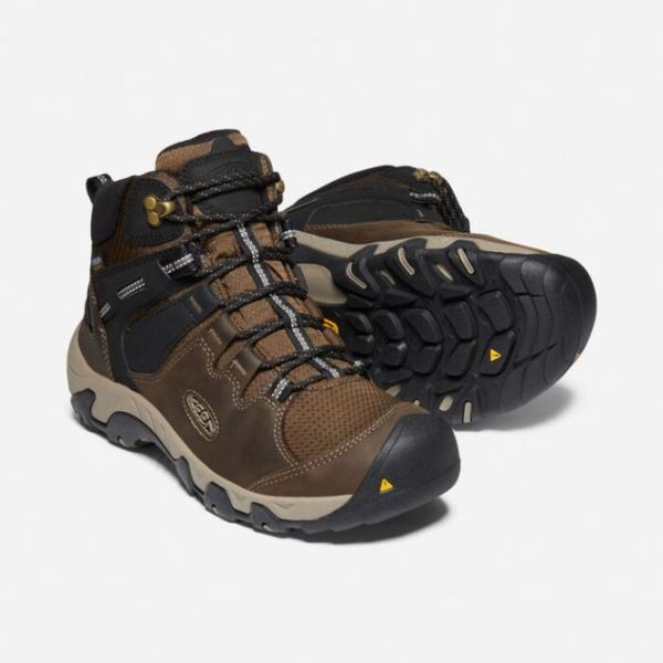 Keen | Men's Steens Leather Waterproof Boot-Canteen/Black
