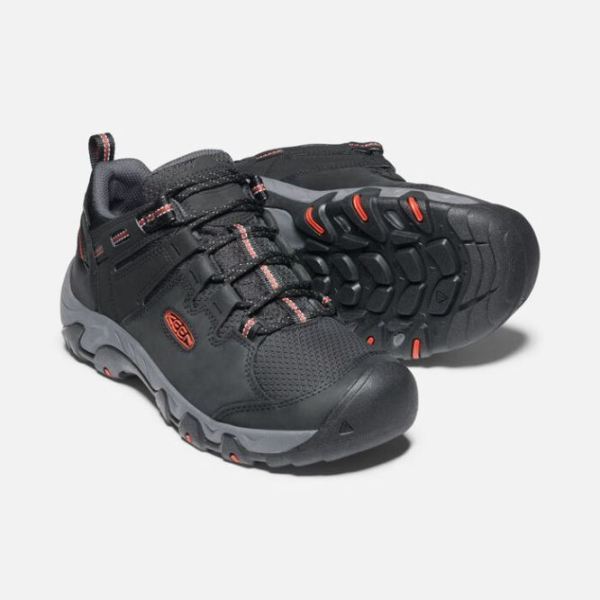 Keen | Men's Steens Waterproof Shoe-Black/Bossa Nova