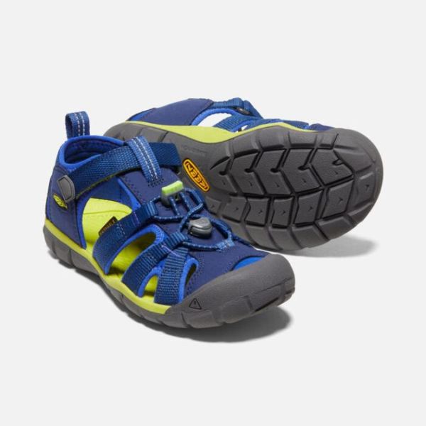 Keen | Big Kids' Seacamp II CNX-Blue Depths/Chartreuse