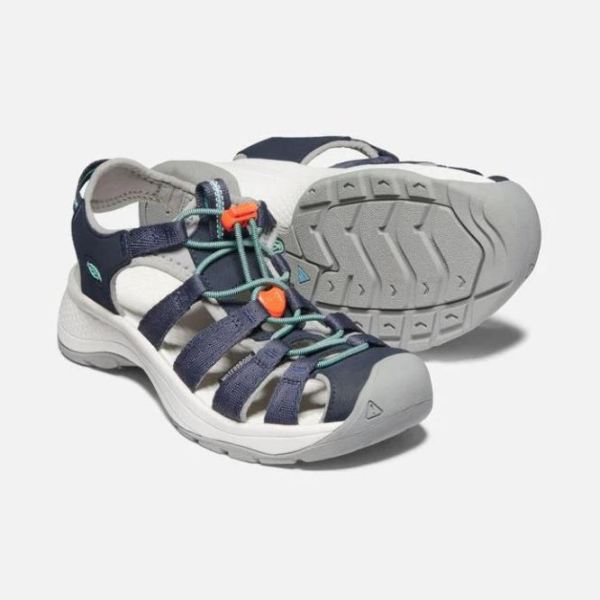 Keen | Women's Astoria West Sandal-Navy/Beveled Glass