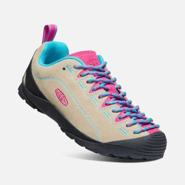 Keen | Women's Jasper Suede Sneakers-Safari/Pink Peacock