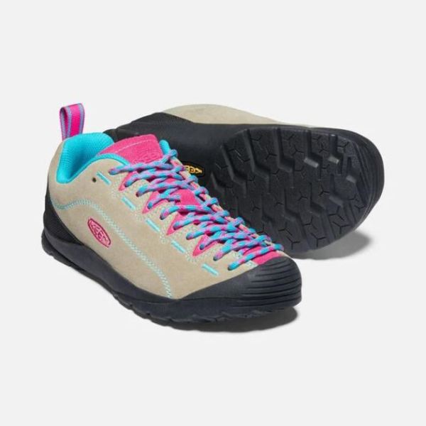 Keen | Women's Jasper Suede Sneakers-Safari/Pink Peacock