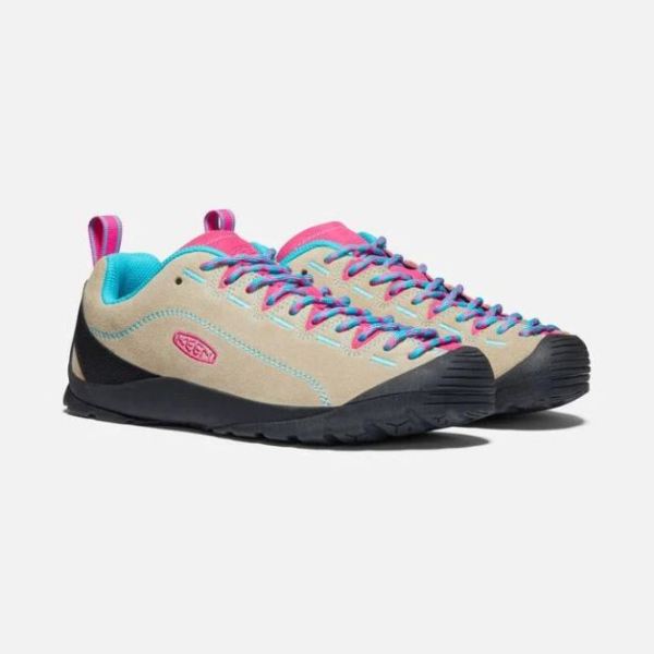 Keen | Women's Jasper Suede Sneakers-Safari/Pink Peacock