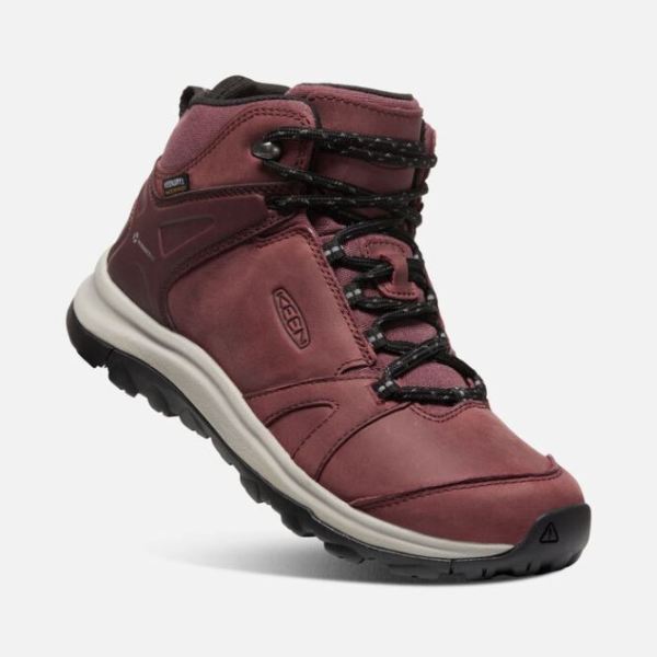 Keen | Women's Terradora II Leather Waterproof Boot-Wine/Black