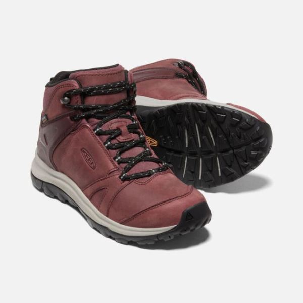 Keen | Women's Terradora II Leather Waterproof Boot-Wine/Black