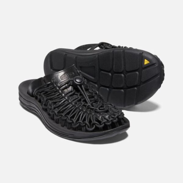 Keen | Women's UNEEK Premium Leather Slide-Triple Black/Black