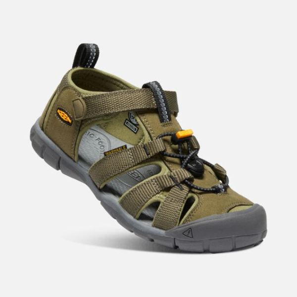 Keen | Big Kids' Seacamp II CNX-Military Olive/Saffron