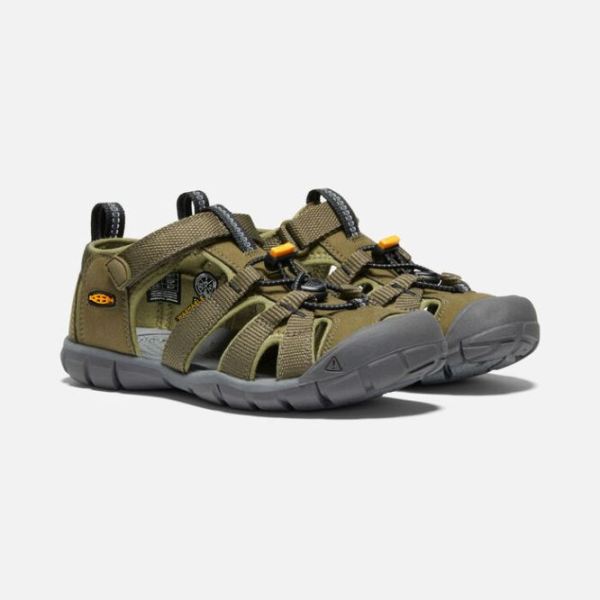 Keen | Big Kids' Seacamp II CNX-Military Olive/Saffron