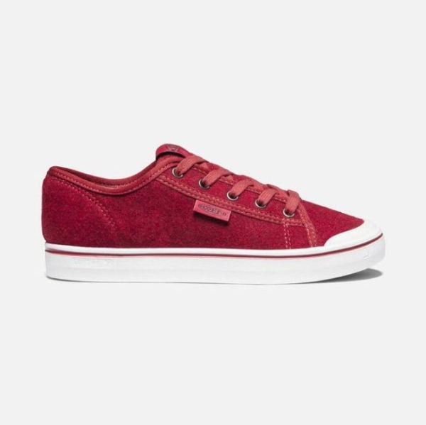 Keen | Women's Elsa Lite Felt Sneaker-Red Felt/Vapor