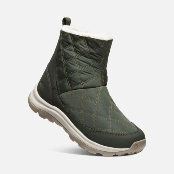 Keen | Women's Terradora II Wintry Pull-on Waterproof Boot-Rosin/Dark Olive