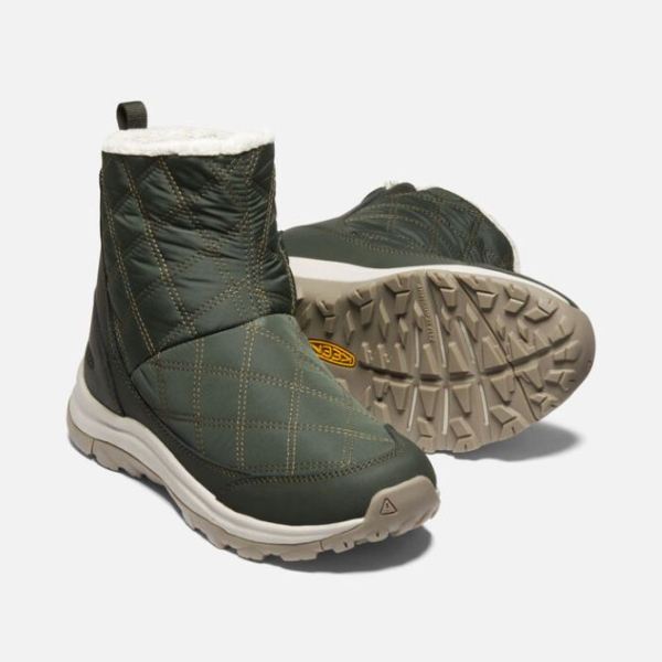 Keen | Women's Terradora II Wintry Pull-on Waterproof Boot-Rosin/Dark Olive