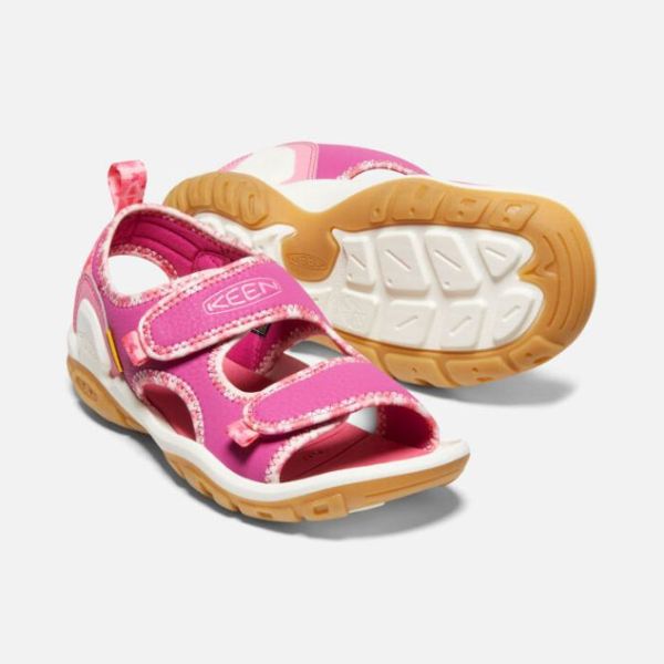 Keen | Big Kids' Knotch Creek Open-Toe Sandal-Pink/Multi