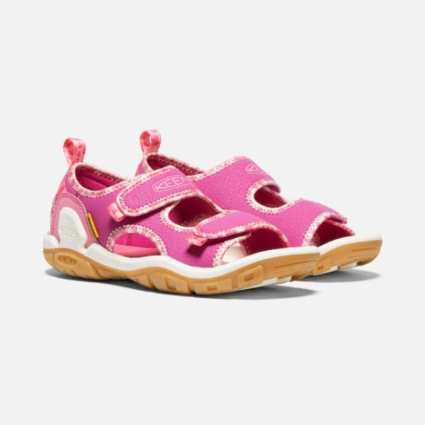 Keen | Big Kids' Knotch Creek Open-Toe Sandal-Pink/Multi