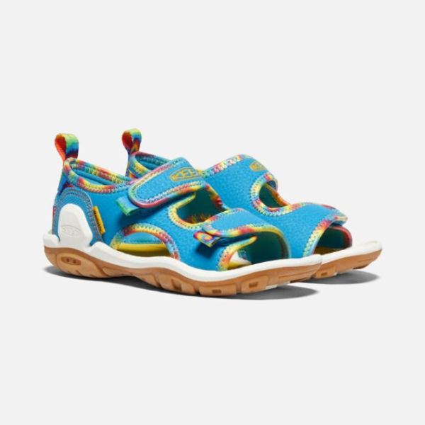 Keen | Big Kids' Knotch Creek Open-Toe Sandal-Tie Dye/Vivid Blue