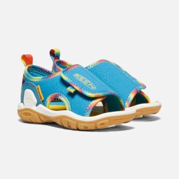 Keen | Toddlers' Knotch River Open-Toe Sandal-Tie Dye/Vivid Blue