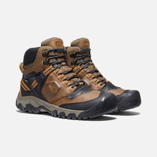 Keen | Men's Ridge Flex Waterproof Boot-Bison/Golden Brown