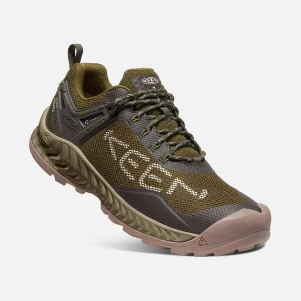 Keen | Men's NXIS EVO Waterproof Shoe-Dark Olive/Black Olive