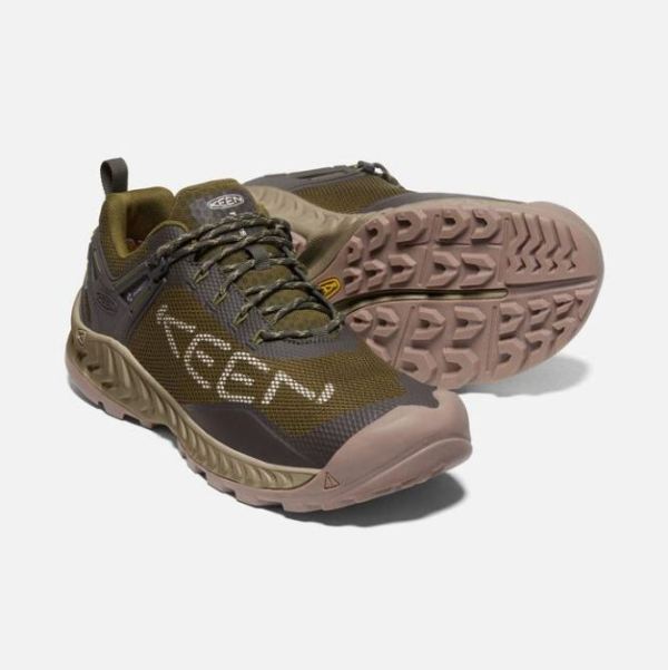 Keen | Men's NXIS EVO Waterproof Shoe-Dark Olive/Black Olive