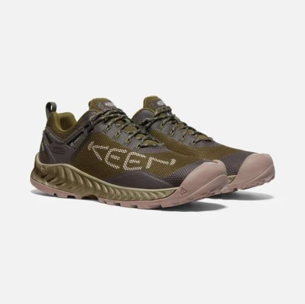 Keen | Men's NXIS EVO Waterproof Shoe-Dark Olive/Black Olive